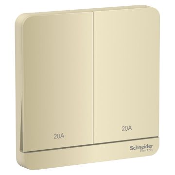 Avataron-20A 2G Double Pole Switch With Led, Wg