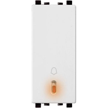 6A Full Flat Bell Push with Neon - White