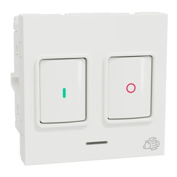 Motor Starter, Miluz Lara, 25A, 250V, Automatic, 2 Module, White